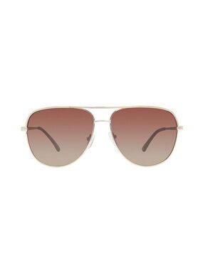 Women’s Gold Aviator Sunglasses with Brown Gradient Lenses